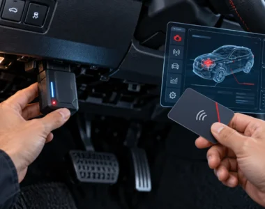 OBD-II diagnostics and RFID driver identification